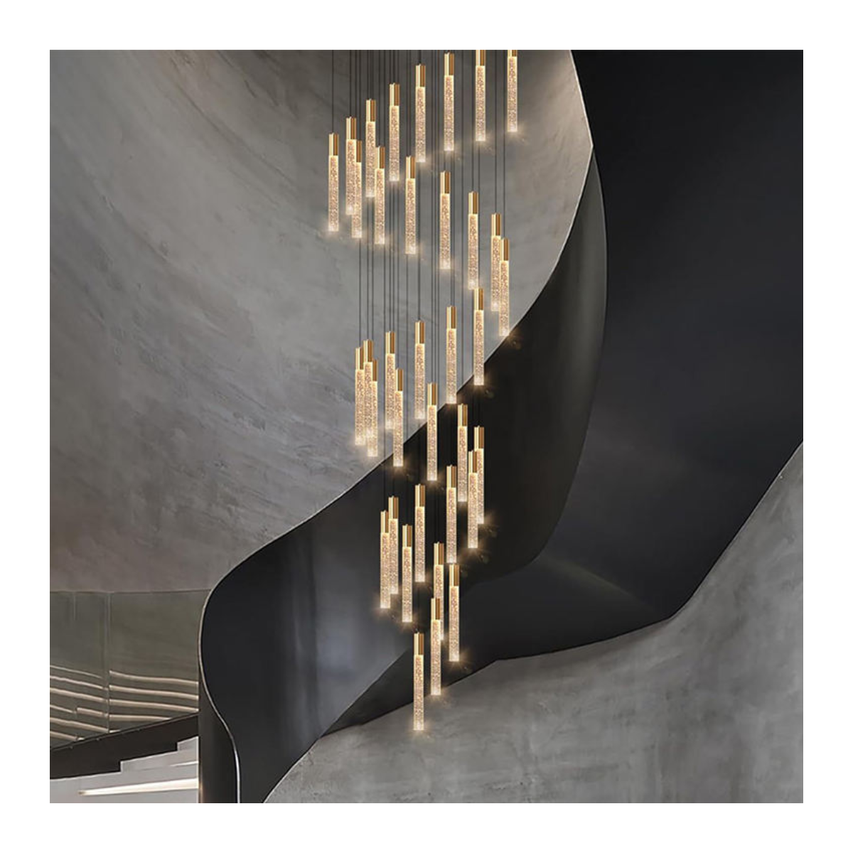 Cascading Crystal Icicle Chandelier